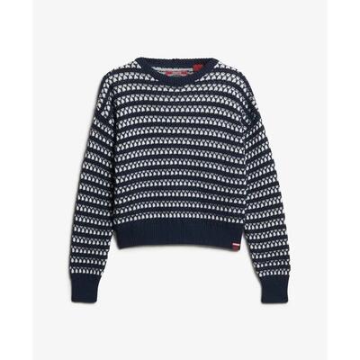 Gehaakte gestreepte crop top voor vrouwen superdry