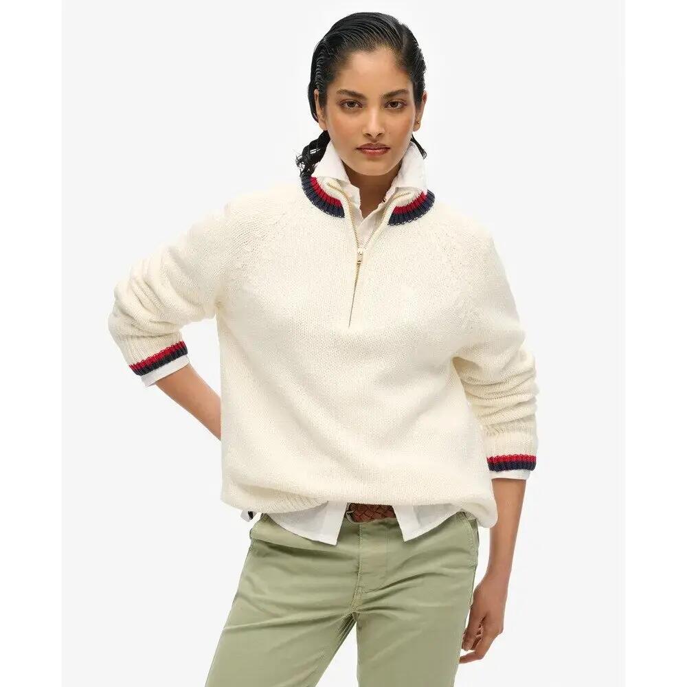 Pullover com zip e detalhe para mulher Superdry 3/6
