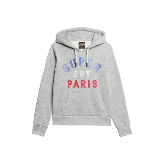 Dames hoodie met glinsterend logo Superdry