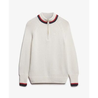 Dames fleece vest met rits en rand superdry