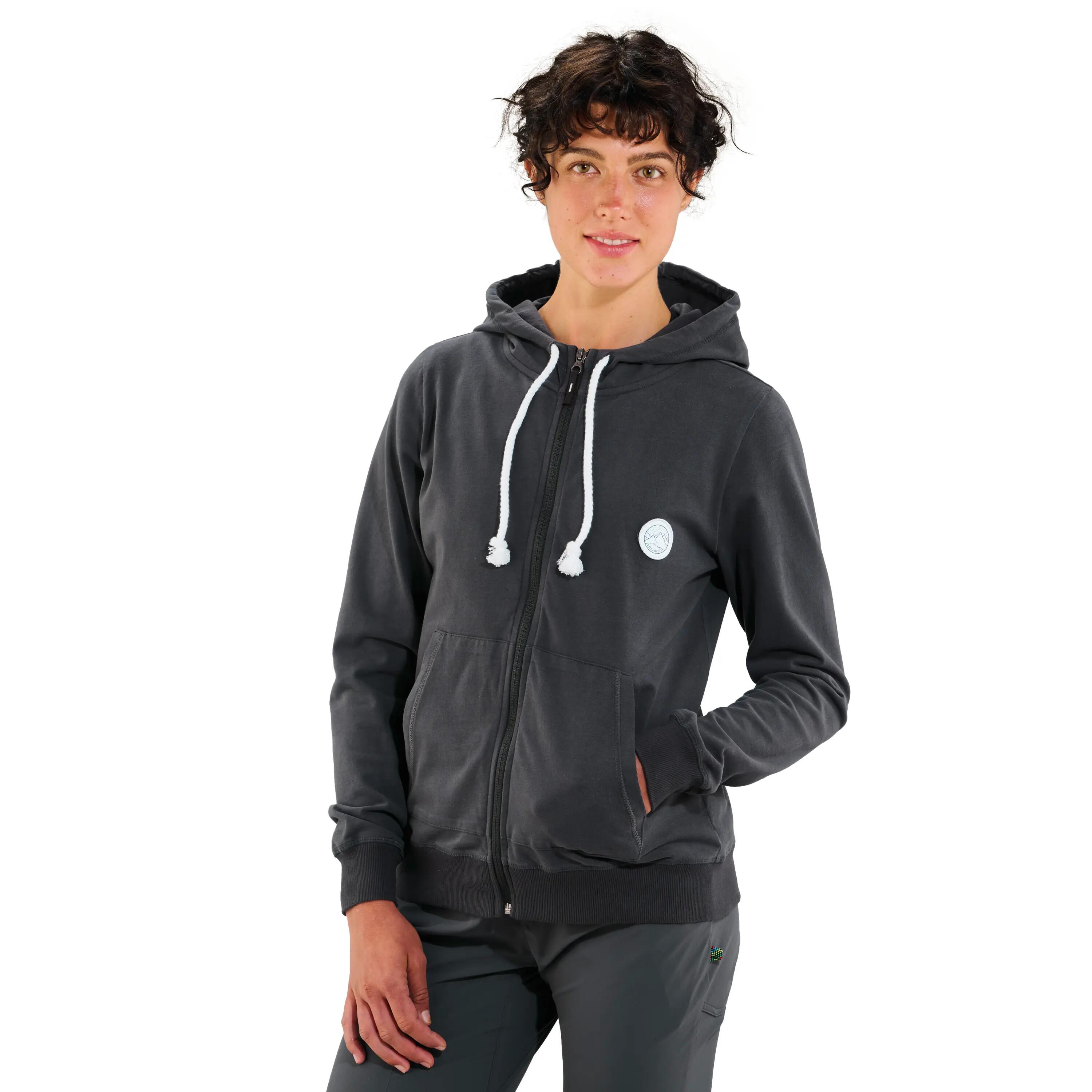 Sweatshirt à capuche zippé femme Edelrid Bege 2/3