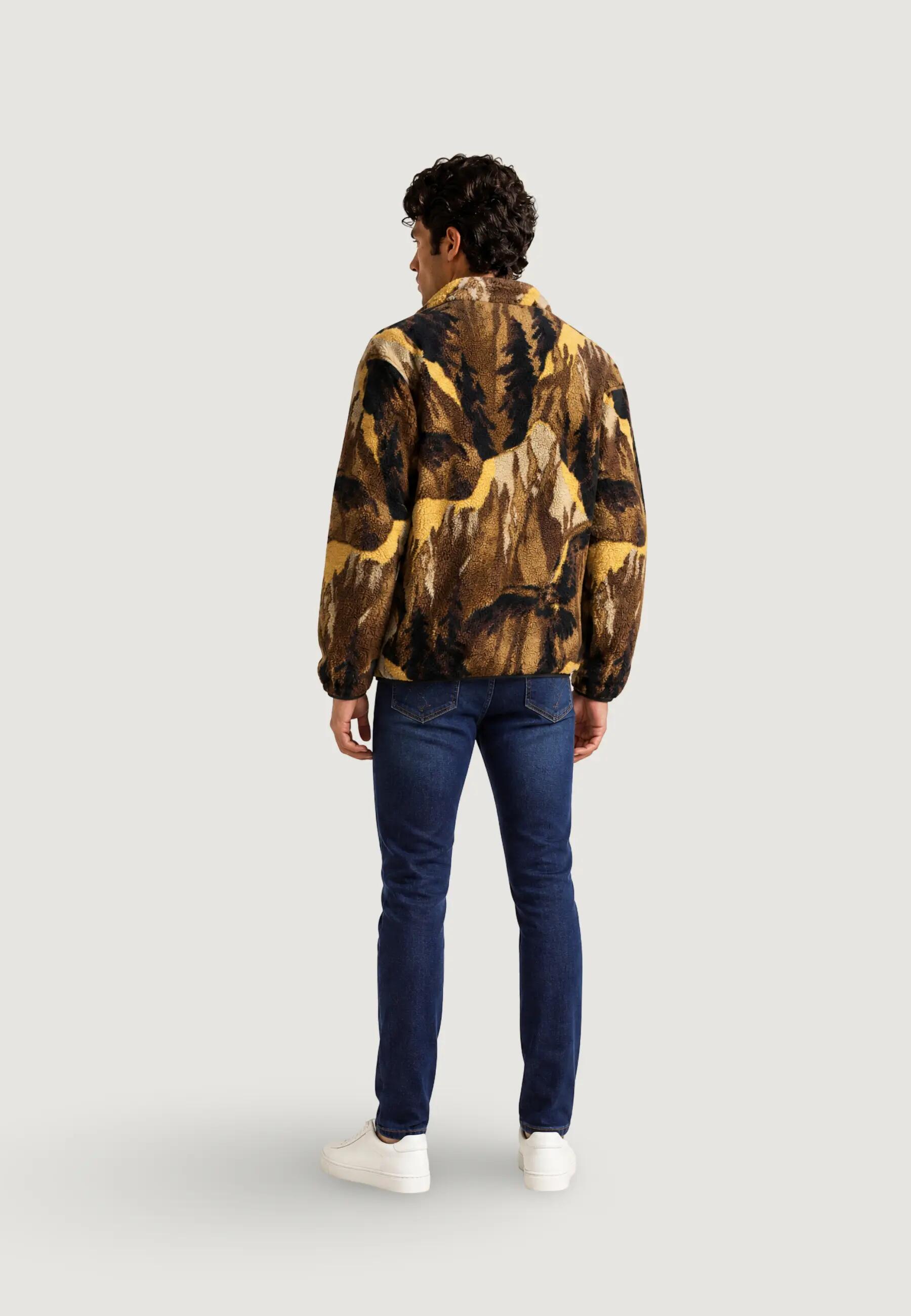 MEN'S Sweatshirt Helvetia™ II Printed Half Snap Fleece GELB 5/5