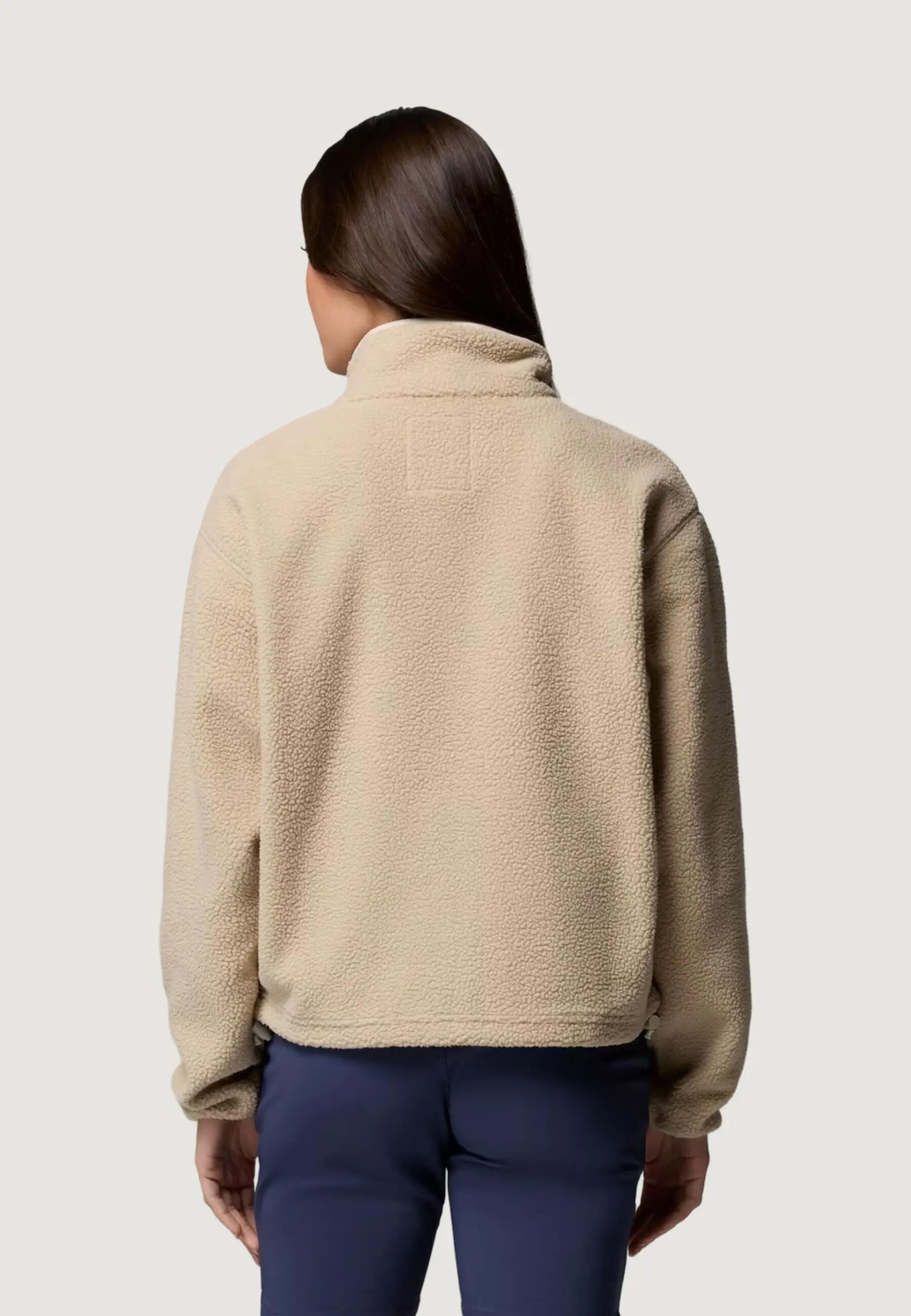 Felpa senza cappuccio  Donna Helvetia™ II Cropped Half Snap Fleece Beige chiaro 4/5