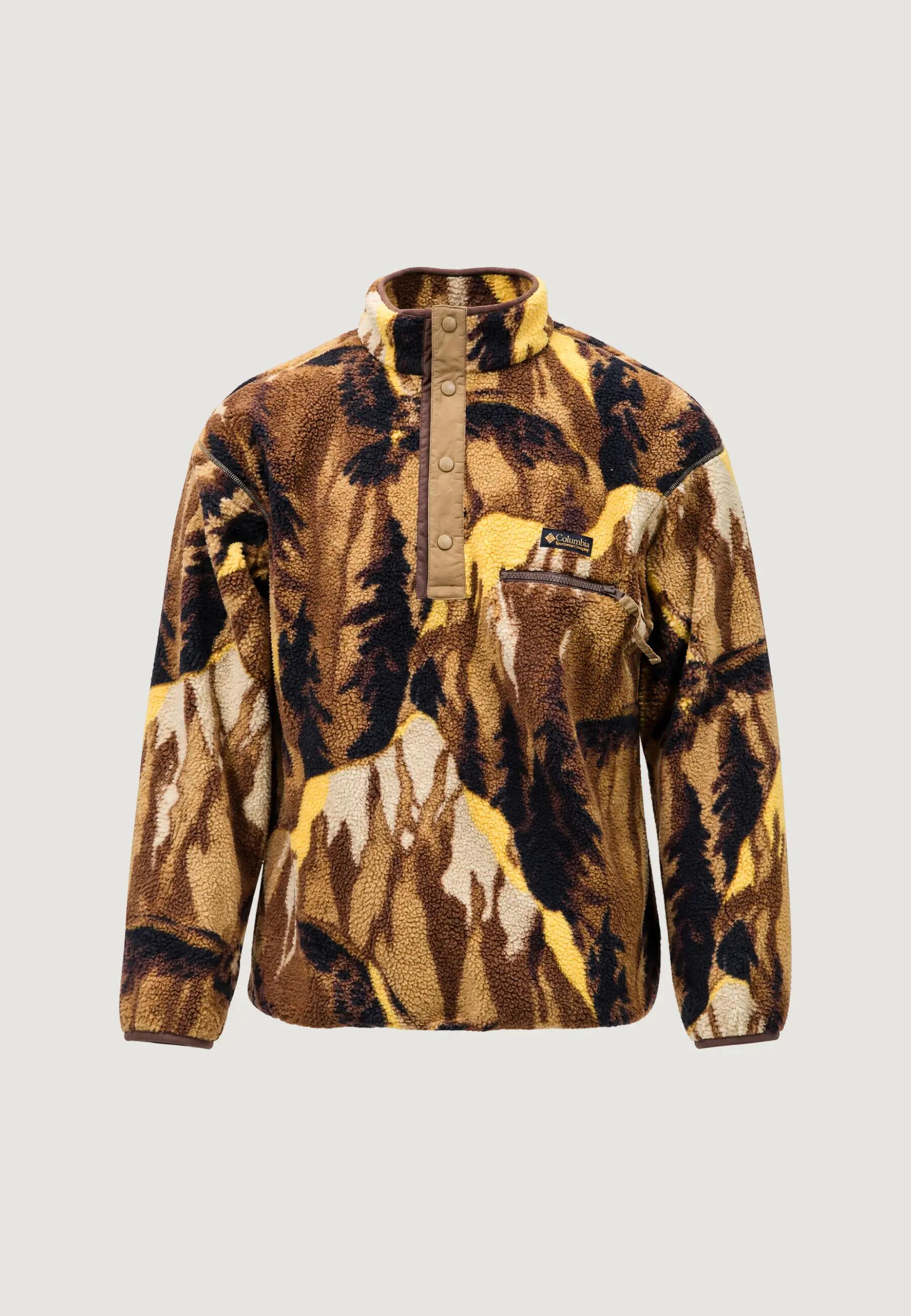 MEN'S Sweatshirt Helvetia™ II Printed Half Snap Fleece GELB 3/5