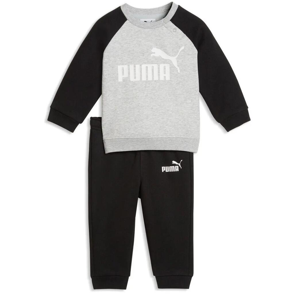 Hood Puma Minicats Ess Raglan Crew Set Fl Inf, Black, Kids