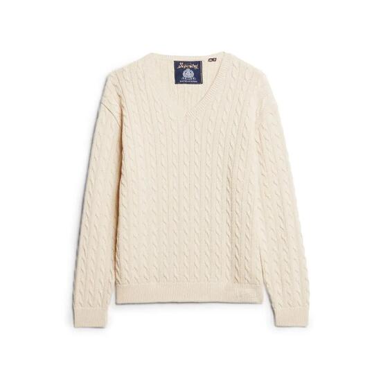 Pull col V oversize torsadé femme Superdry