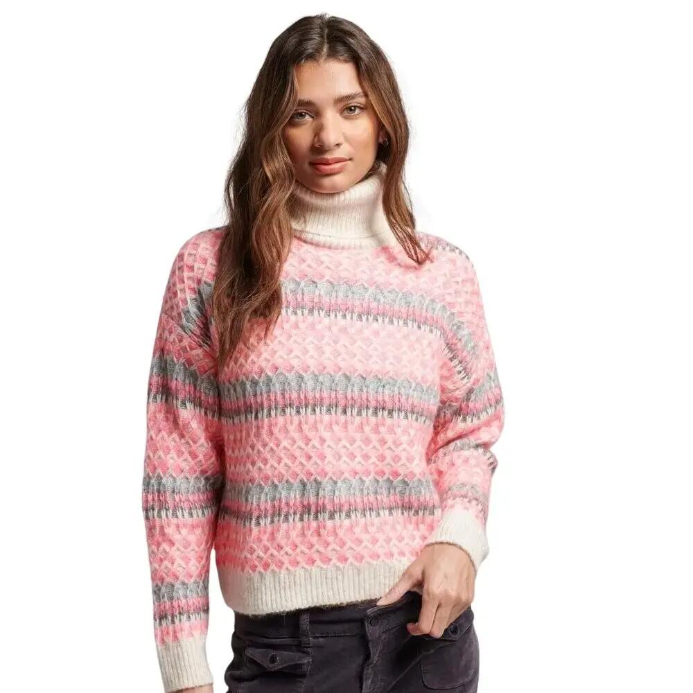 Salta de pescoço redondo de mulher Superdry Cable 2/6