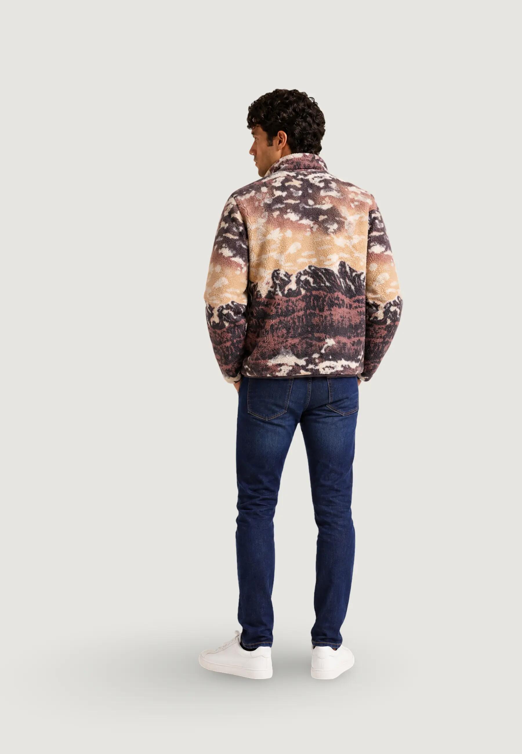 MEN'S Sweatshirt Helvetia™ II Printed Half Snap Fleece braun 5/5