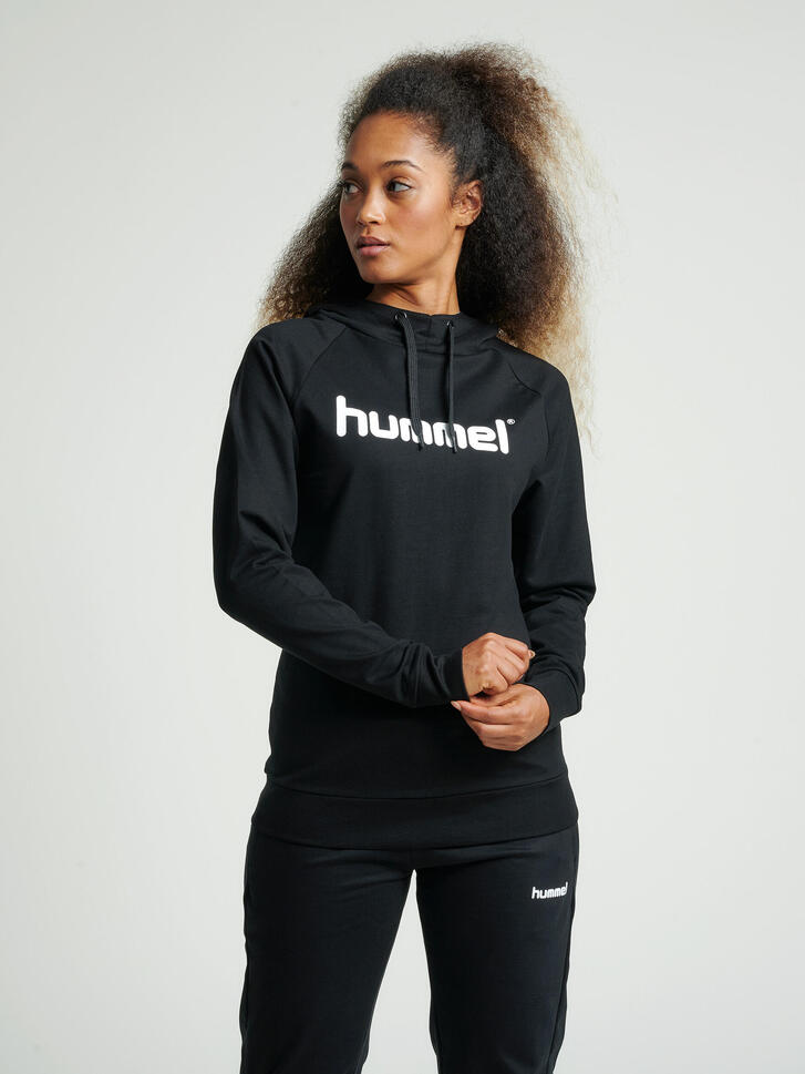 Bluza sportowa z kapturem damska Hummel Go Cotton Logo Hoodie Woman