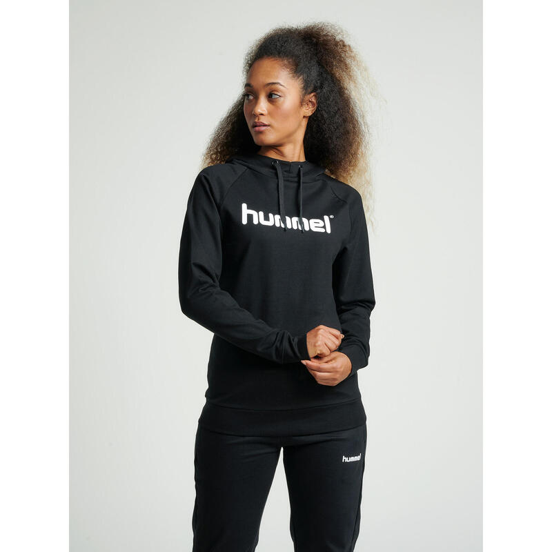 Bluza sportowa z kapturem damska Hummel Go Cotton Logo Hoodie Woman