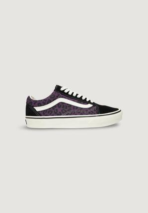 MEN'S Turnschuhe Old Skool LEOPARD/PURPLE SCHWARZ