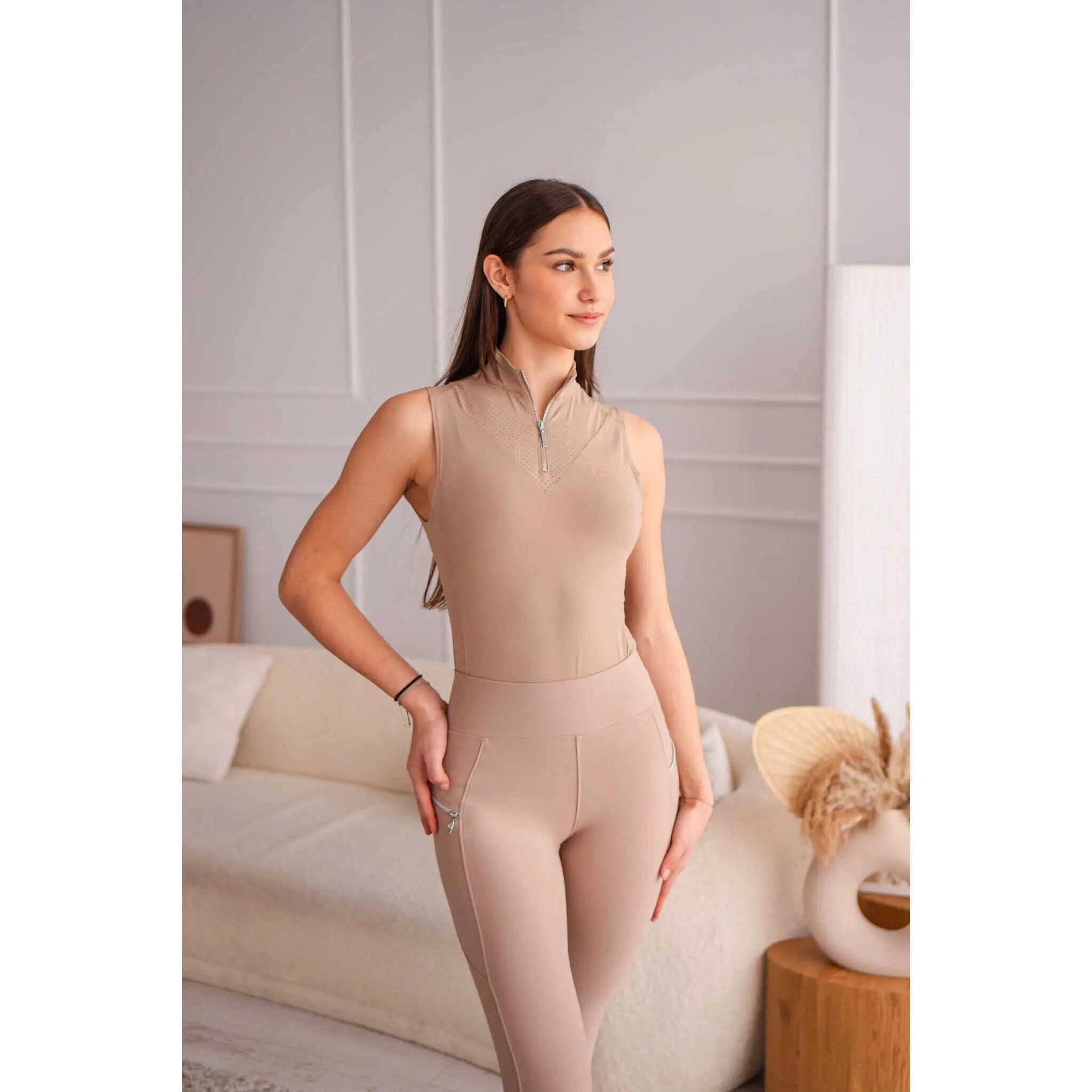 Maillot équitation sans manches technique femme JD Attack Stella 2/4