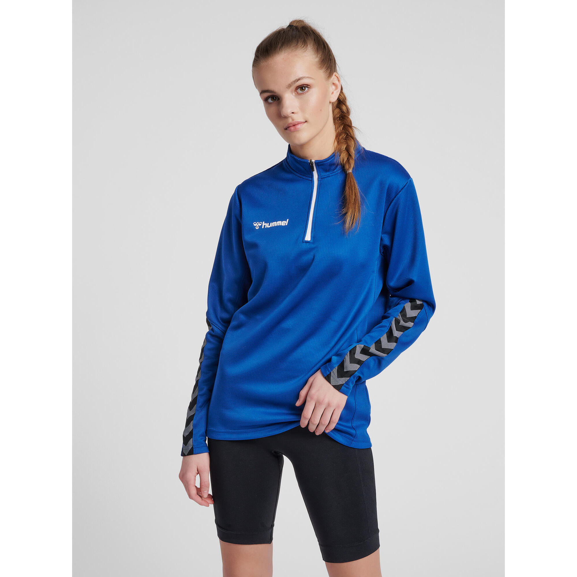 Bluza do piłki nożnej damska Hummel demi-zip hml AUTHENTIC