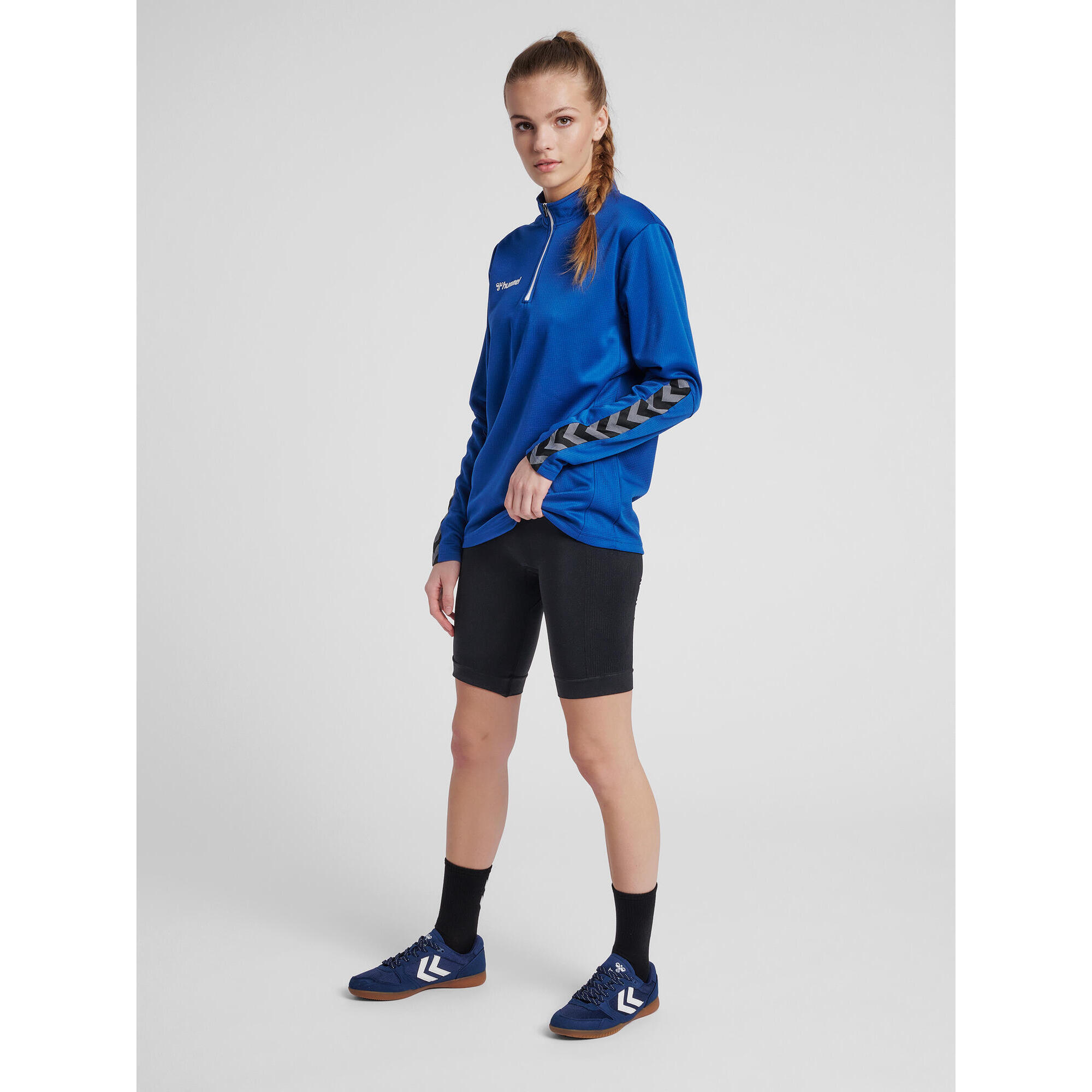 Hummel Felpa da donna con mezza zip hmlAUTHENTIC