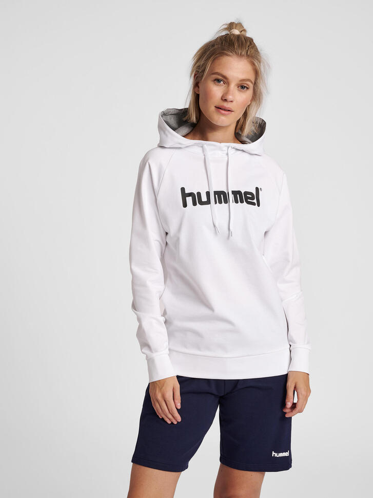 Bluza sportowa z kapturem damska Hummel Go Cotton Logo Hoodie Woman