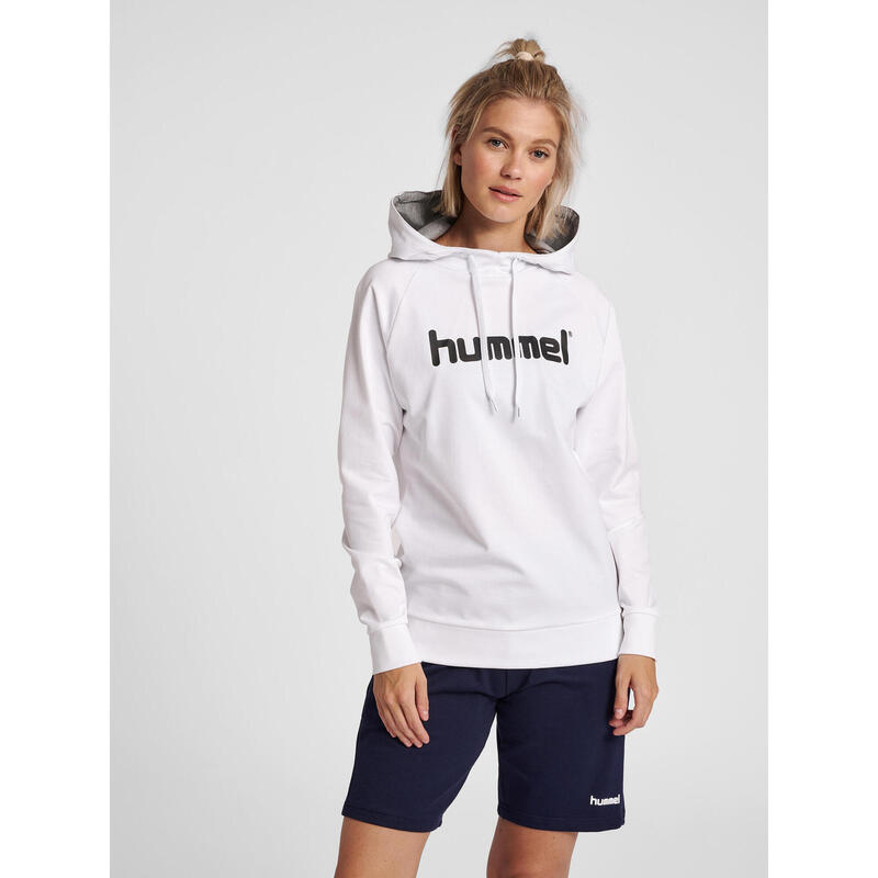 Bluza sportowa z kapturem damska Hummel Go Cotton Logo Hoodie Woman