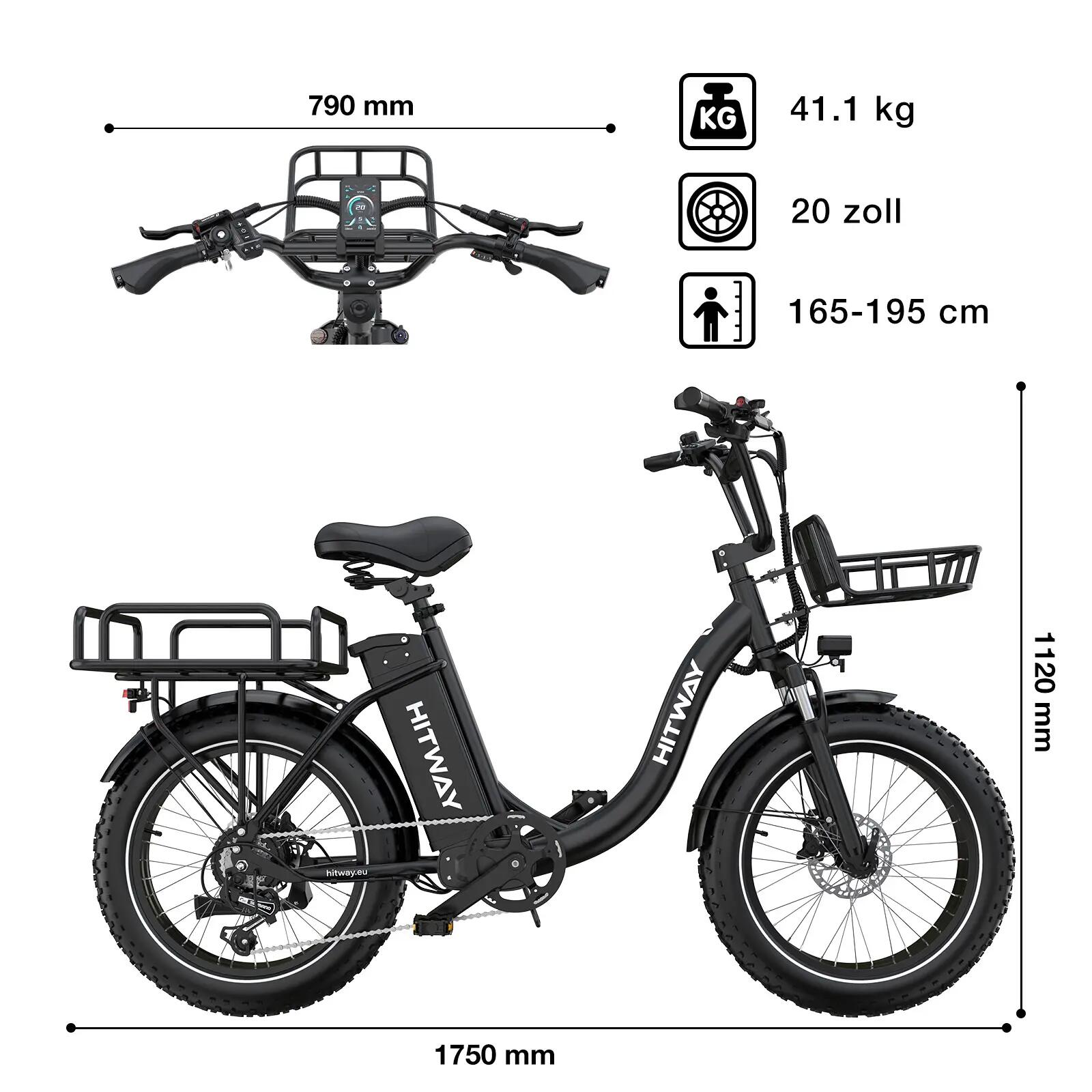 Bici elettrica cargo BK6S PLUS New Version, motore 250W, batteria 1296Wh 2/7