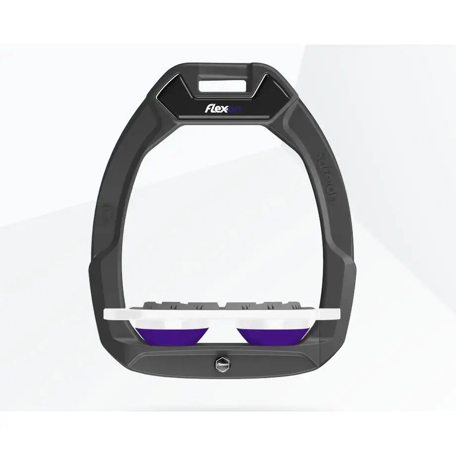 Sicherheitssteigbügel Flat Grip Anthrazit/Weiß/Violett Flex-On Safe-On 1/1