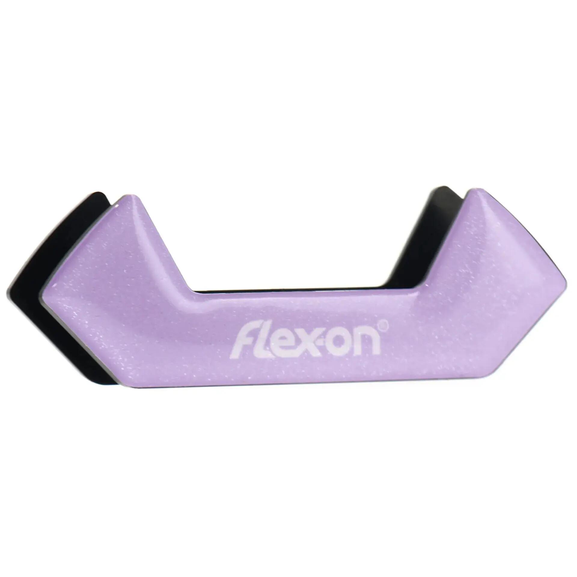 Aluminium Steigbügel geneigt Grip Schwarz/Schwarz/Pflaume Flex-On 1/1