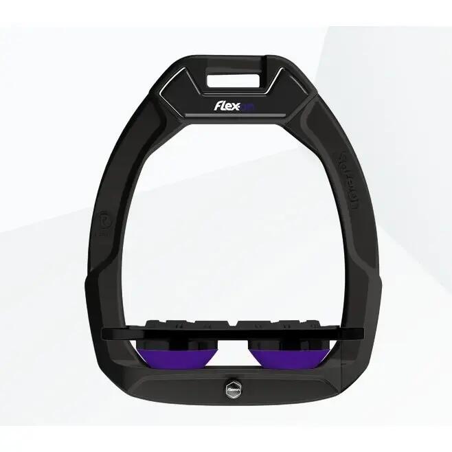 Sicherheitssteigbügel Plat Grip Schwarz/Schwarz/Violett Flex-On Safe-On 1/1