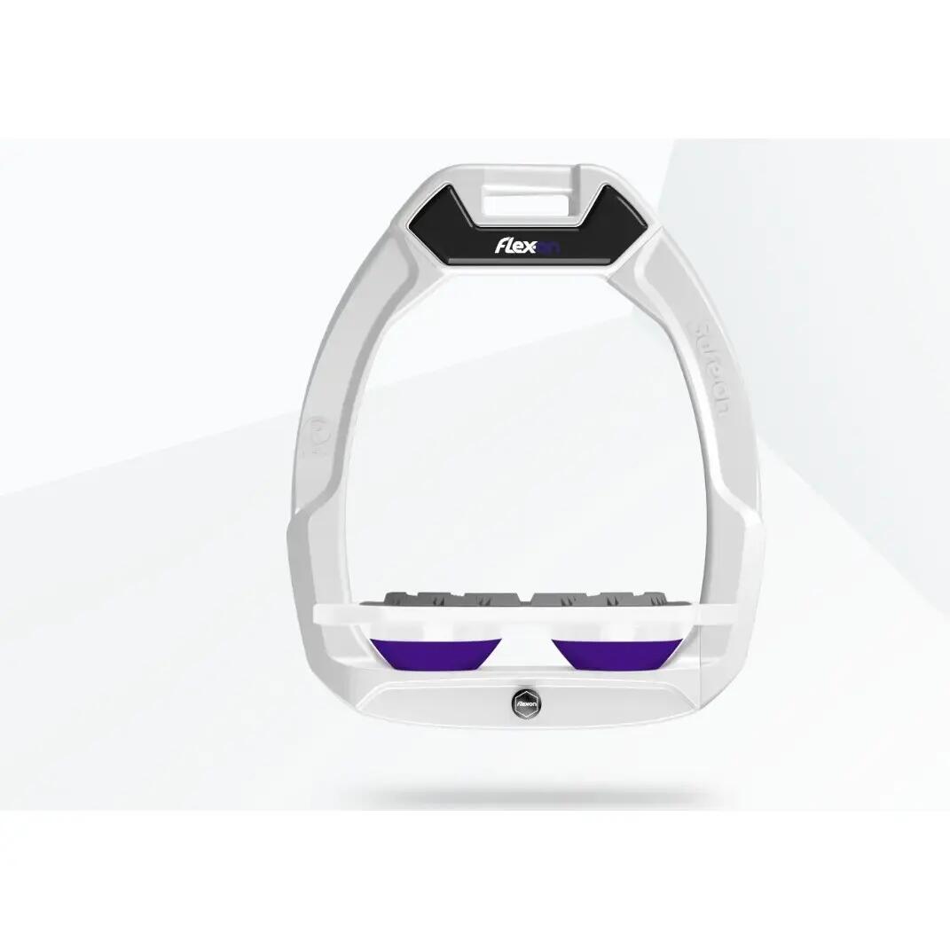 Sicherheitssteigbügel Flat Grip Weiß/Weiß/Violett Flex-On Safe-On 1/1