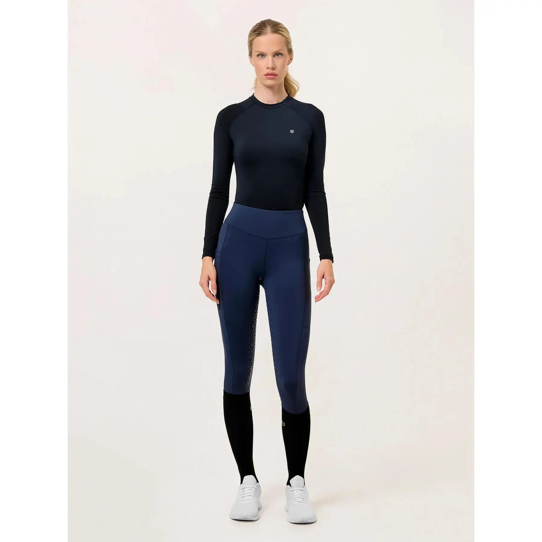 Damskie legginsy jeździeckie z pełną przyczepnością Equestrian Stockholm Dressag 1/4