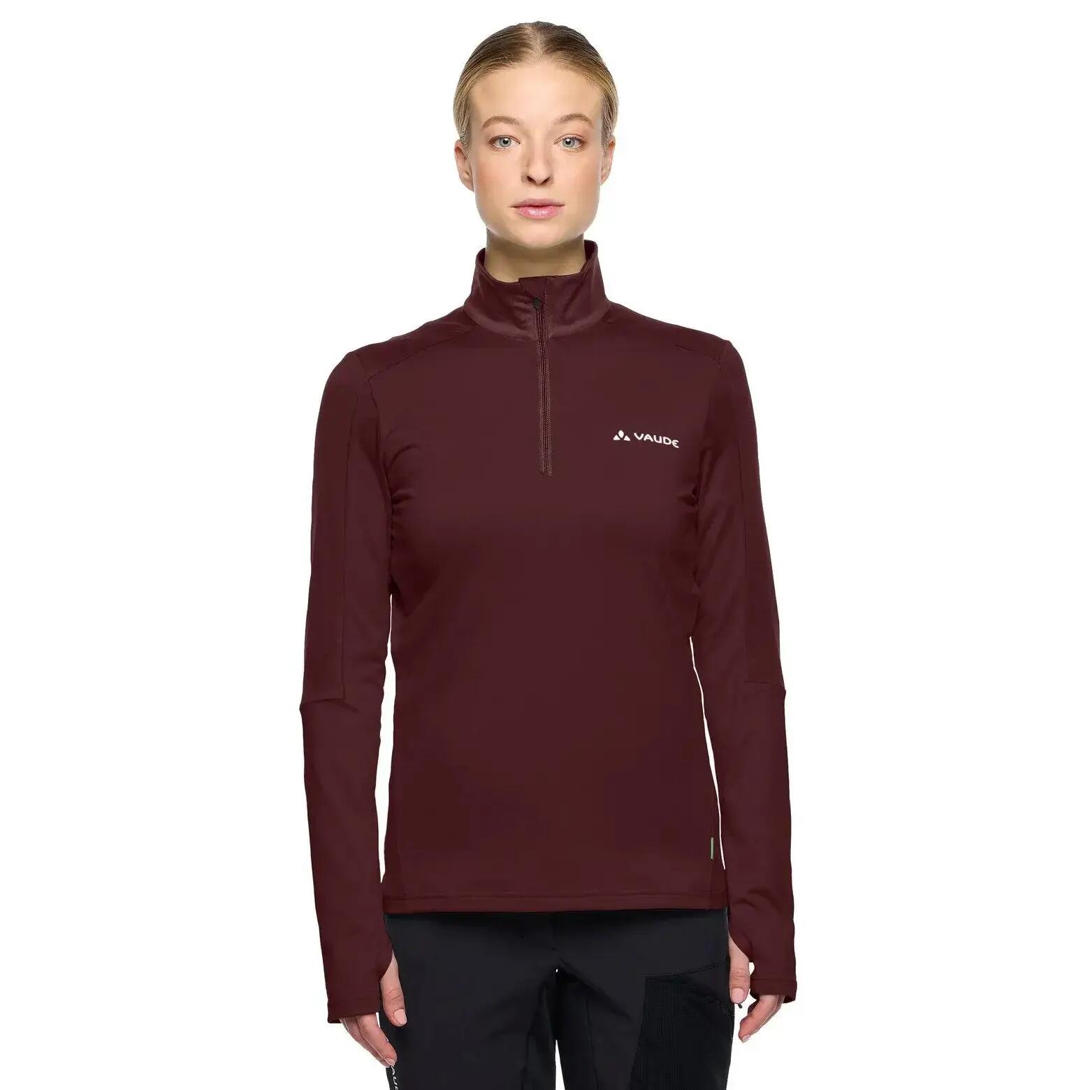 Drill top allenamento da donna con 1/2 zip VAUDE Livigno II 2/5