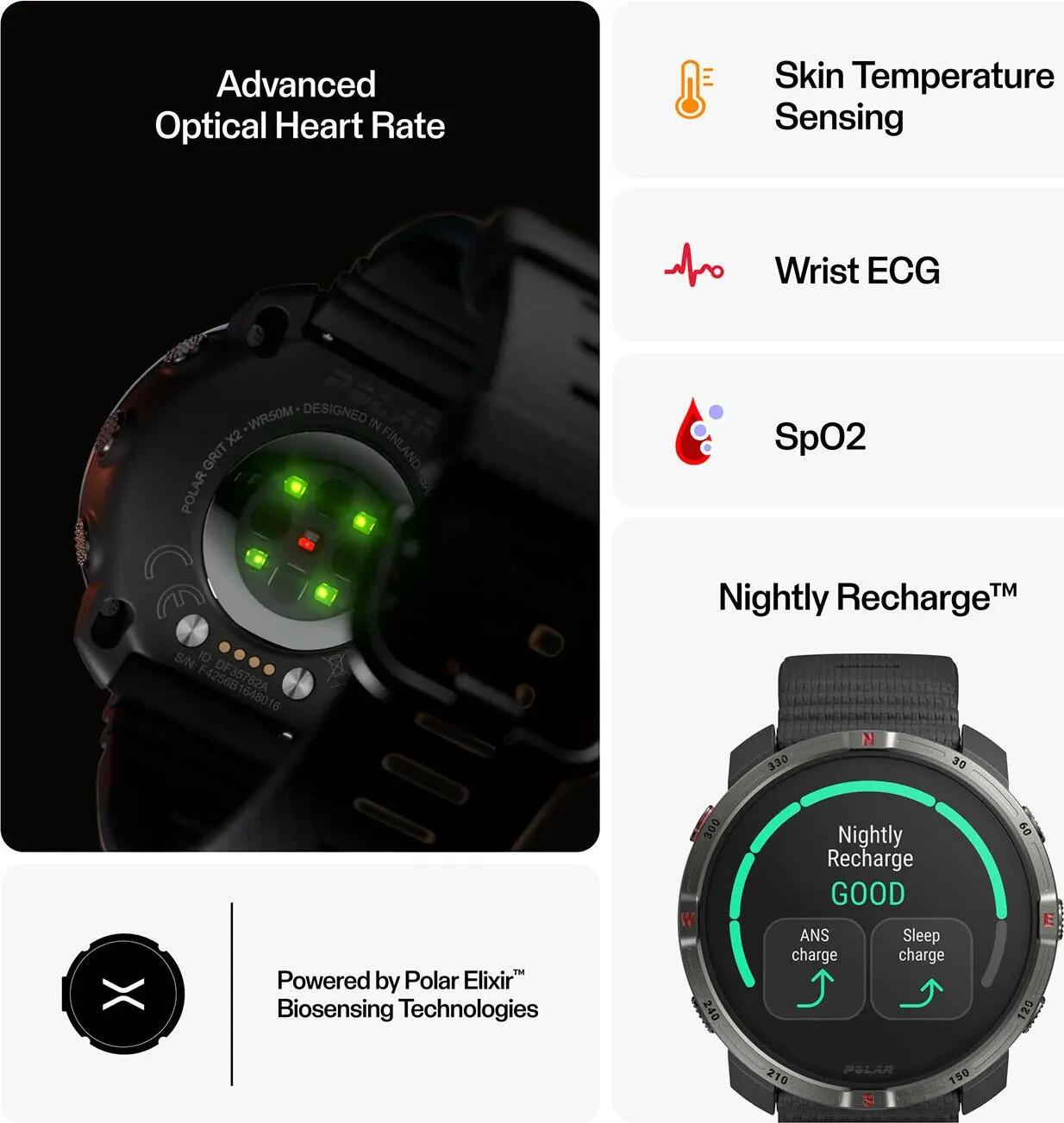 Tweedehands - Polar Grit X2, Outdoor Horloge - Als nieuw 5/7