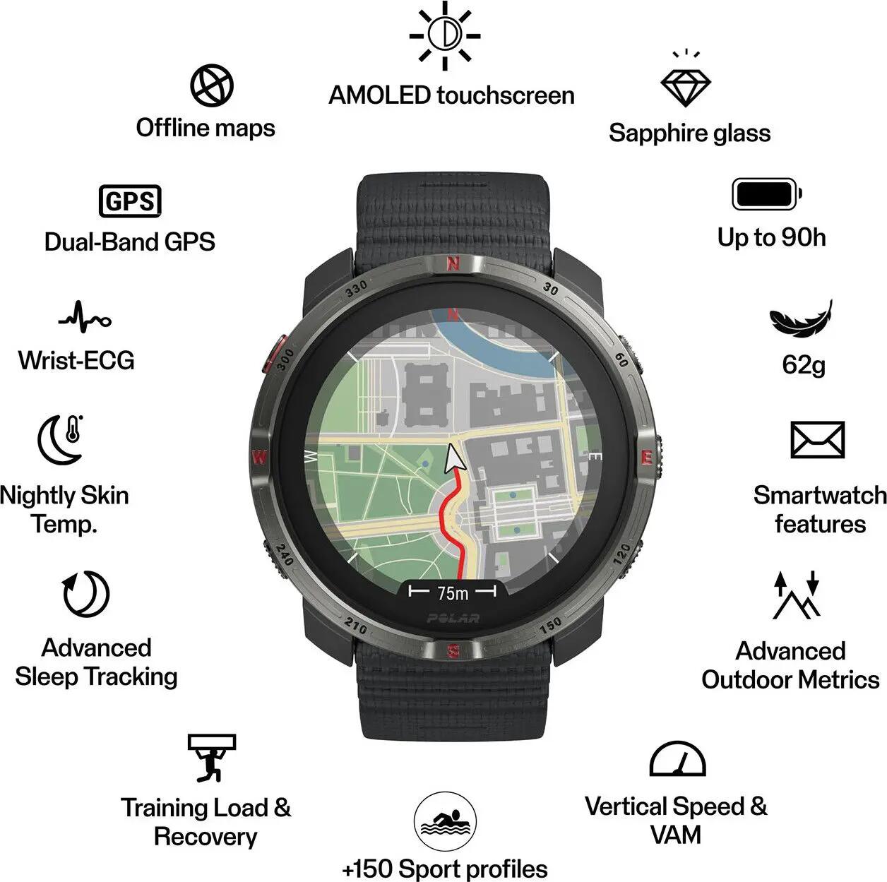 Tweedehands - Polar Grit X2, Outdoor Horloge - Als nieuw 2/7