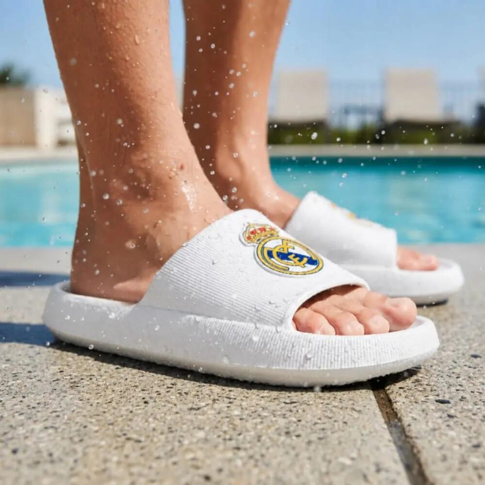 Real Madryt klapki Beach Pool Flip Flops White Eva białe 6/6