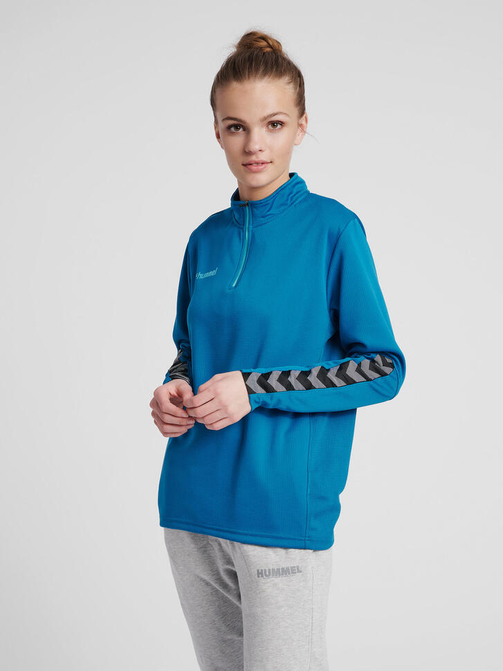 Bluza do piłki nożnej damska Hummel demi-zip hml AUTHENTIC
