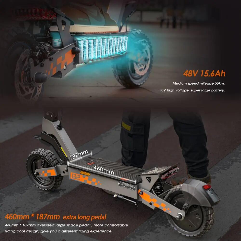 Opvouwbare Elektrische Step G2(VMP) Snelheid 25km/h, 10" Banden, 48V 15.6Ah Accu 11/12