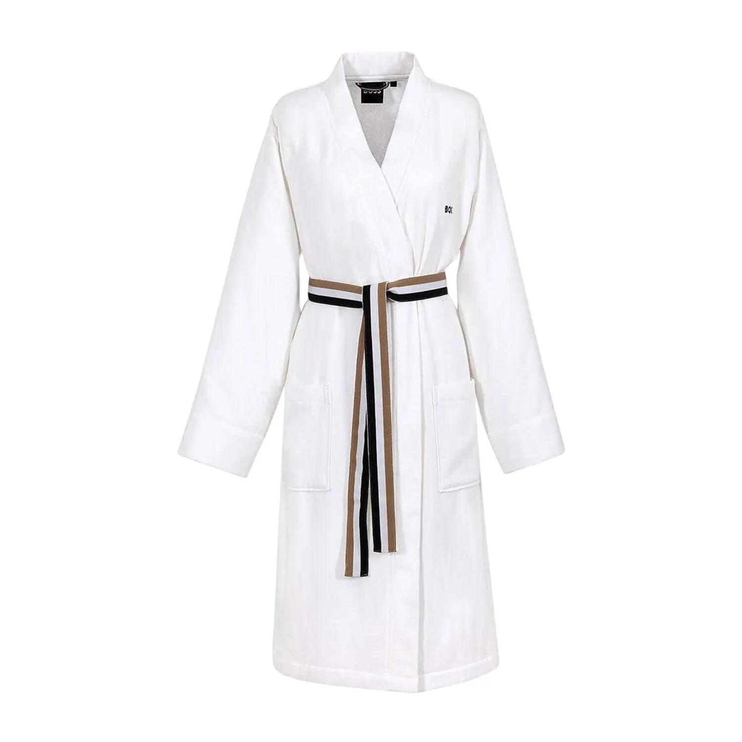 Boss Womens/Ladies Blinea Stripe Detail Kimono Robe