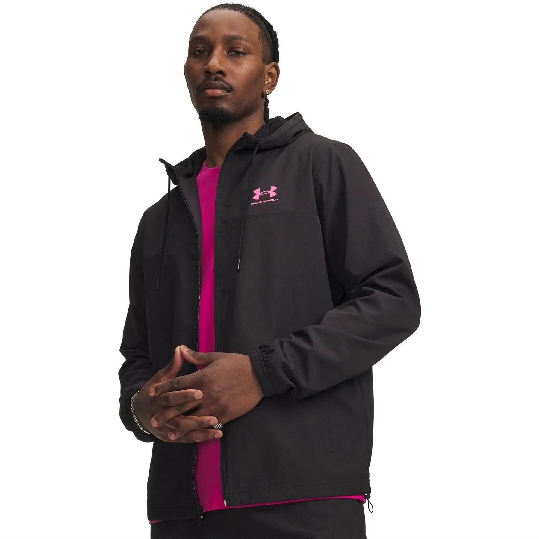 Under Armour Mens Sportstyle Water Resistant Long-Sleeved Windbreaker