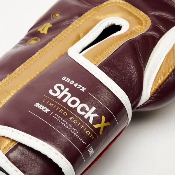Leone1947 Guantes de Boxeo SHOCK X burdeos 14oz 11/15