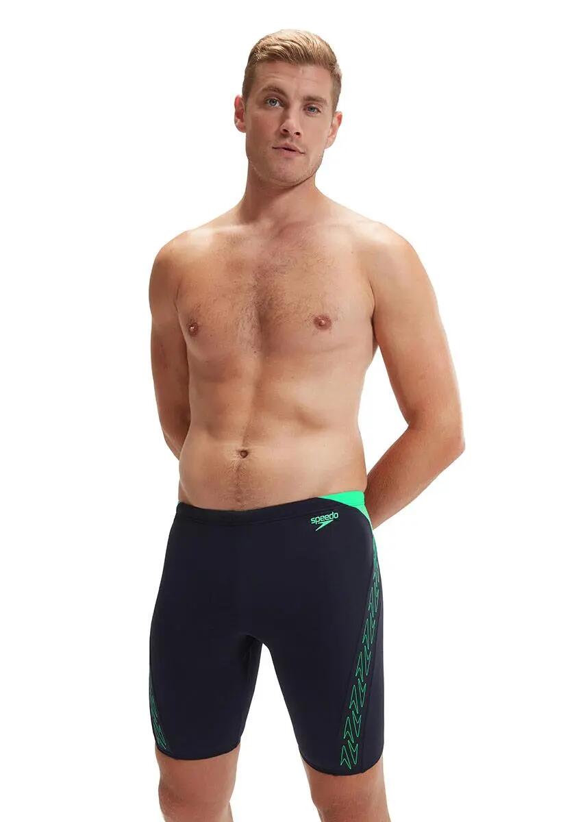 Maillot de bain Speedo HyperBoom Splice Jammer - Bleu marine / Vert - Taille 40 2/7