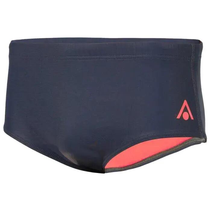 Cueca Aqua Sphere Masculina Essentials 14cm - Cinza Escuro/Coral - Tamanho 32 3/6