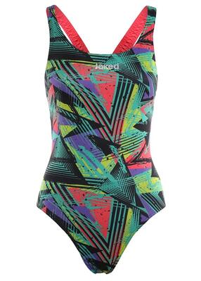 Jaked damesbadpak met pijlenprint - groen