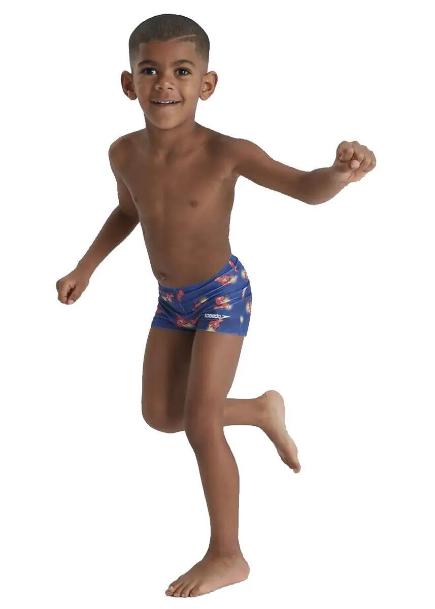 Short de banho Speedo menino Digital Allover - Azul/Laranja 2A 1/6