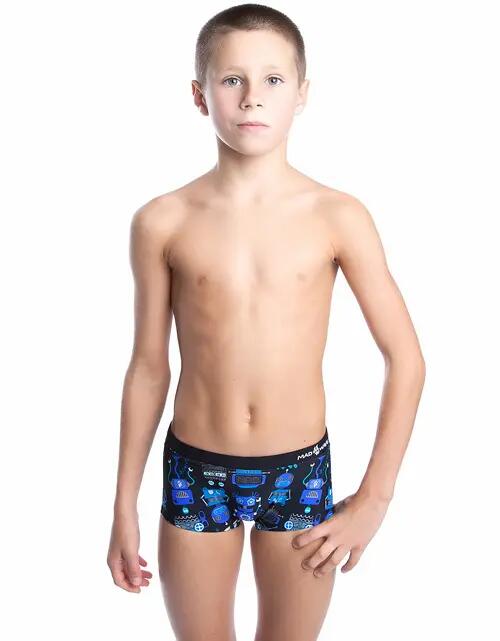 Maillot garçon Mad Wave Robots violet/noir 14-15 ans 1/6