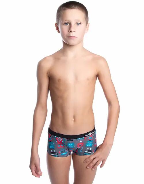 Maillot garçon Mad Wave Robots rouge/noir taille 14-15 5/5