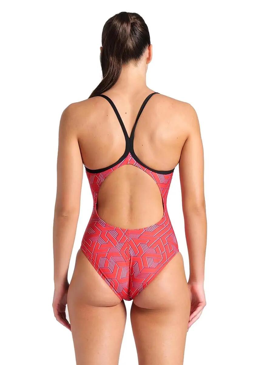 Costume da bagno Arena Escape Lightdrop Back - Nero / Rosso squadra - Taglia 26 3/5