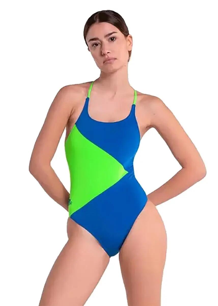 Fato de banho Turbo Island mulher azul/verde tamanho 34 3/6