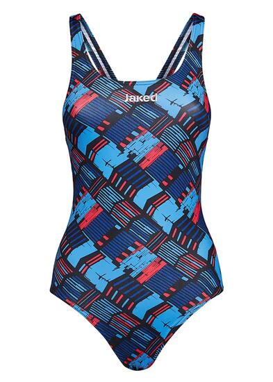 Maillot une pièce femme Jaked bleu/rose taille 28