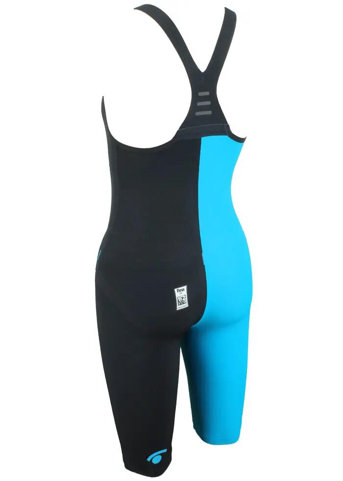Tuta Jaked J-Keel ginocchio schiena chiusa nero/turchese taglia UK 18 2/5