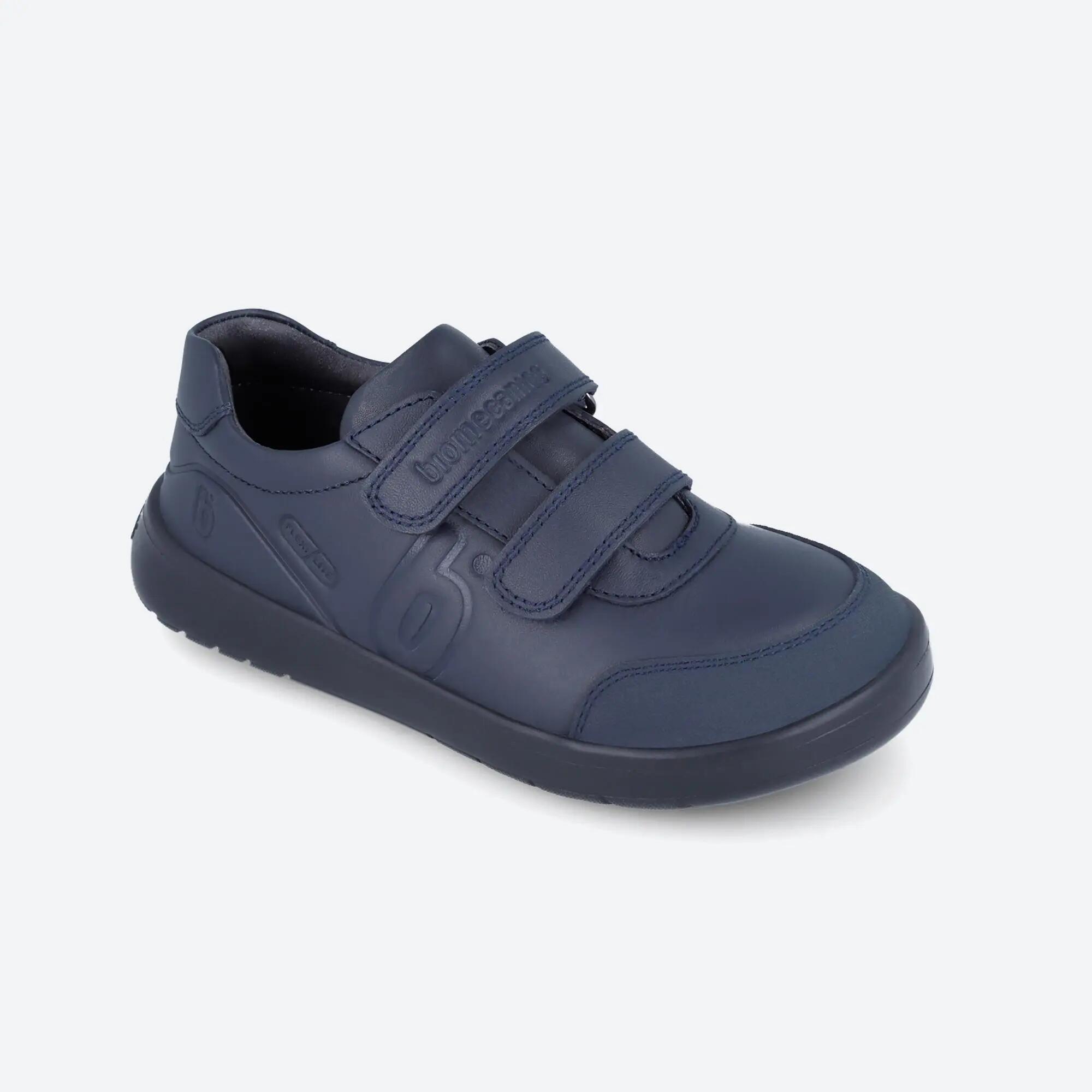 Sapatilhas Escolares Barefoot Infantis Biomecanics 251020B Azul Marinho Adesivo 4/6