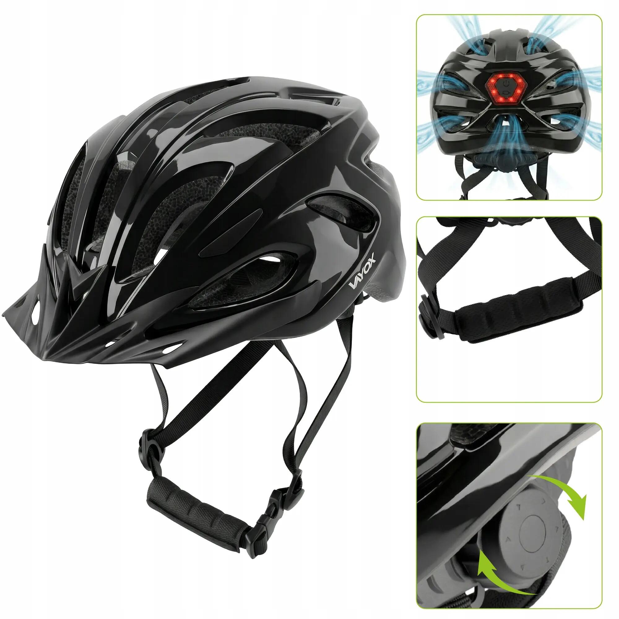 Vayox Speed VA0425 fietshelm met LED-lampje en vizier 8/15