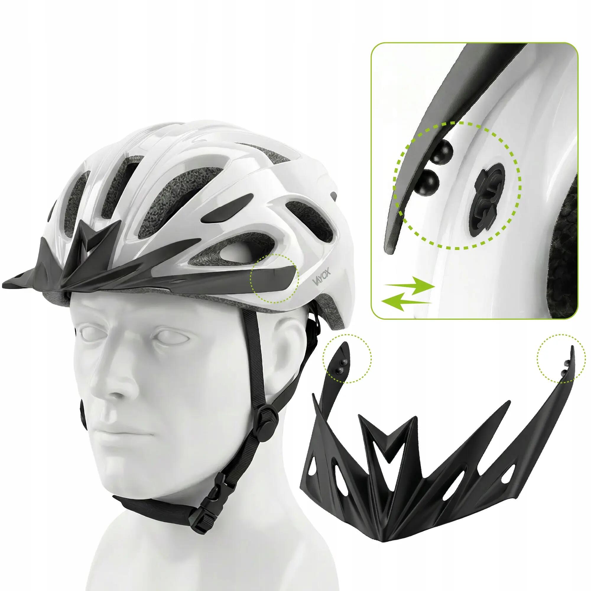Casque de vélo Vayox Speed VA0425 avec LED et visière 7/15
