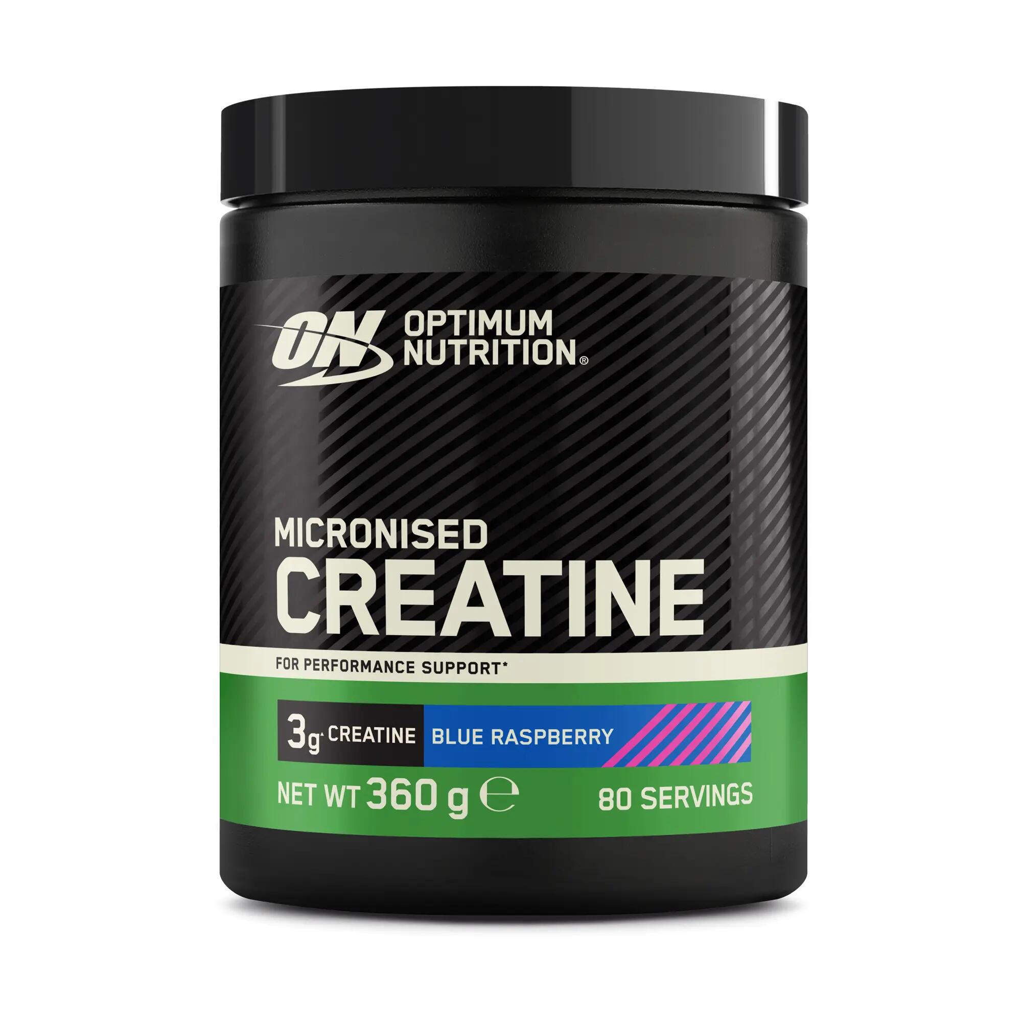 Optimum Nutrition Micronised Creatine Powder - flavoured (360g) Blue Raspberry 1/3