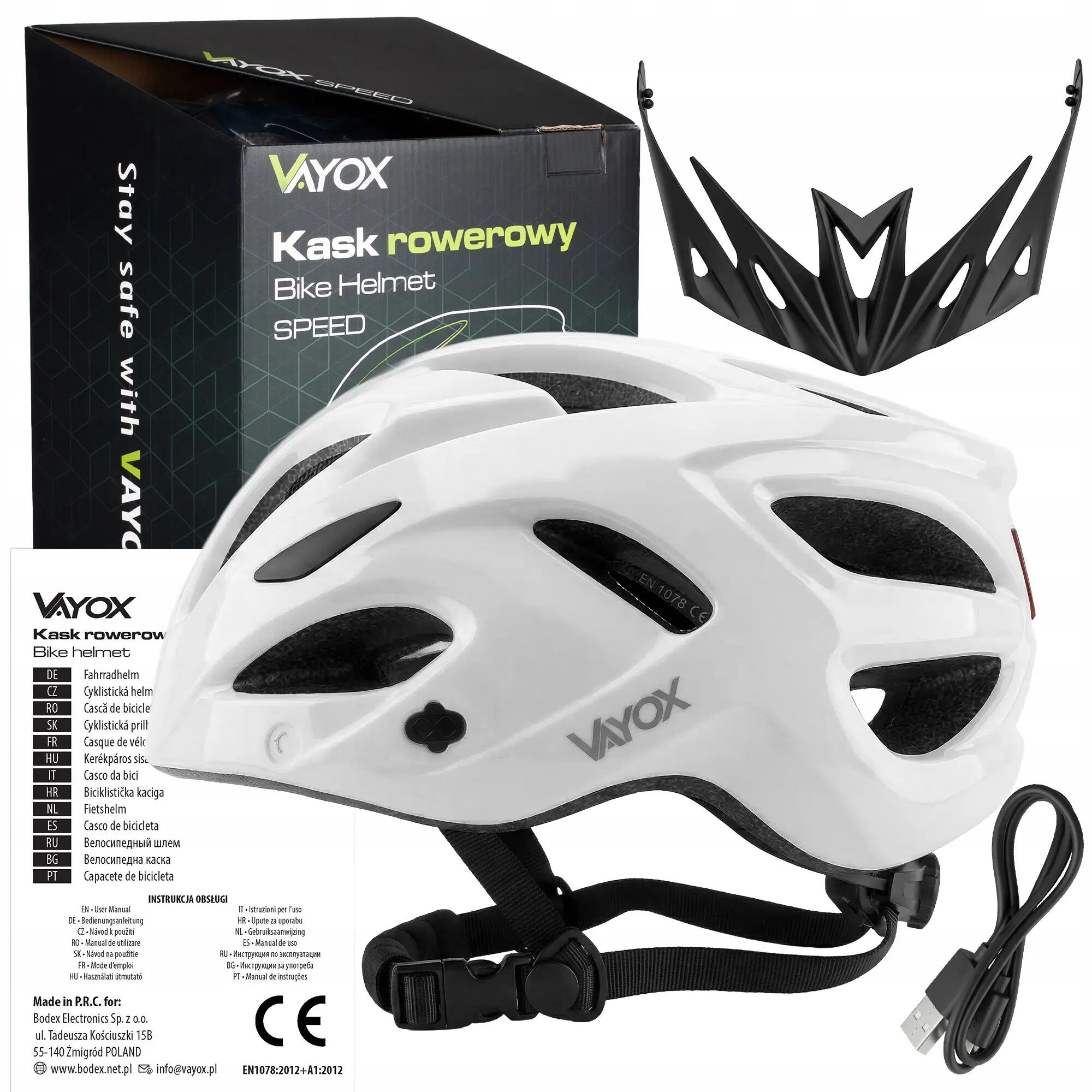 Casco bici Vayox Speed VA0425 luce LED 15/15